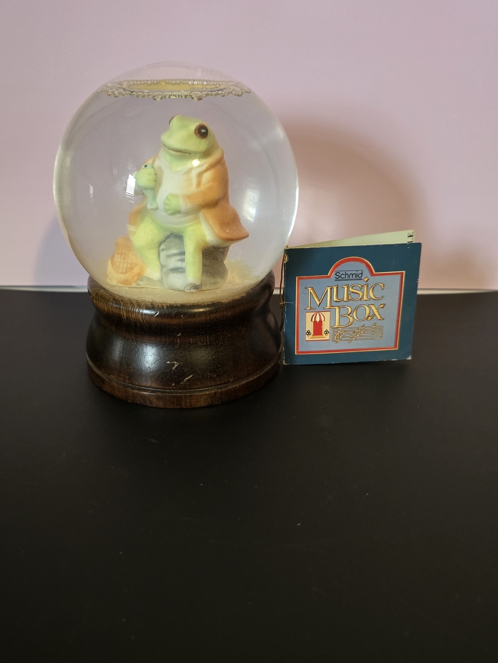 Vintage 1986 Mr Jeremy Fisher Musical Snow Globe